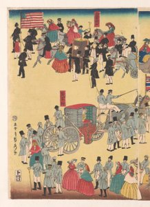 Beş Topraktan insan alayı by Utagawa Sadahide