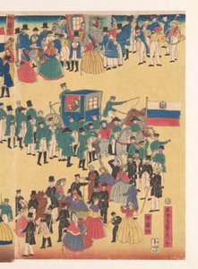 Beş Topraktan insan alayı by Utagawa Sadahide