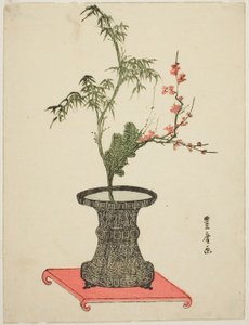“Üç arkadaş” ikebana by Utagawa Toyohiro