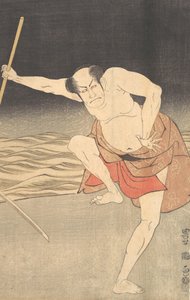 Su Yanında Bir Oyuncu. by Utagawa Toyokuni I