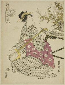 Sekizinci Ay (Hachi gatsu), "Modaya Uygun On İki Ay (Furyu junikagetsu)" serisinden by Utagawa Toyokuni I