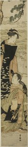 The sisters Matsukaze and Murasame on the shores of Suma by Utagawa Toyokuni I