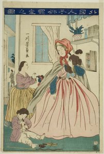 Örnek g değeri r Karin g Forr Her Yerel LD ​​Ren (yabancı çocukların aşk figürü) by Utagawa Yoshikazu