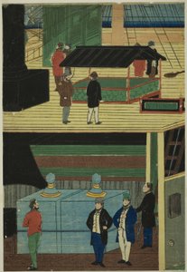 American S thea m p planının istihbaratı (Amerikan vapur-chu figürü) by Utagawa Yoshikazu