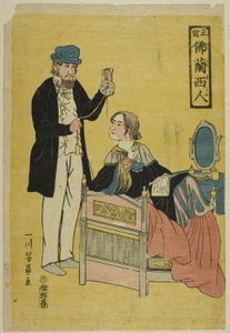 T Rue c günü refakatçi f te F ream ch (hatta Fransızca) by Utagawa Yoshikazu