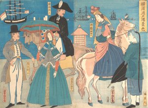 Yokohama'daki İskelelerden Bir Görünüm, 2. ay, 1861.