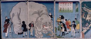 Filli Yabancılar (renkli tahta baskı) by Utagawa Yoshitora