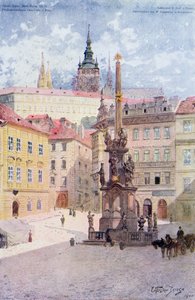 St. Trinity Veba Sütunu, Malostranske Namesti, Mala Strana, Prag