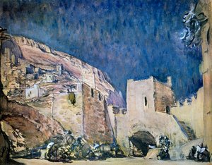 1907 Alexander Serov tarafından Opera Judith için set tasarımı