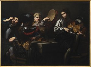 Müzisyenler ve Askerler by Valentin de Boulogne