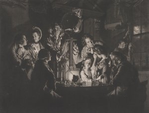Hava Pompası Üzerinde Deney Yapan Bir Filozof, 1769. by Valentine Green