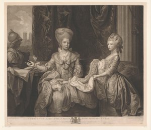Charlotte van Mecklenburg-Strelitz ve kızı Charlotte