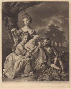 Wright Ailesi Bradshaw Çocukları, 1769. by Valentine Green