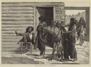 Amerikan Skeçleri, Bir Deri Tüccarı Kulübesindeki Kızılderililer