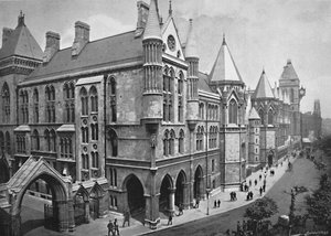Yeni Hukuk Mahkemeleri, Londra, c1896 by Valentine and Sons Ltd