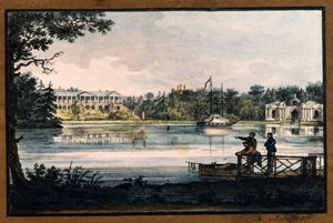 Valerian Platonovich Langer (1799-1870), litografi, suluboya, yaklaşık 1820, Devlet Açık Hava Müzesi Tsarskoye Selo, St. Petersburg by Valerian Platonovich Langer