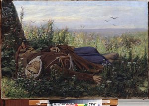 Tarlada bir hacı. Vasily (Vasily) Grigoryevich Perov
