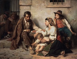 Bir mahkumu ziyaret eden aile, 1868