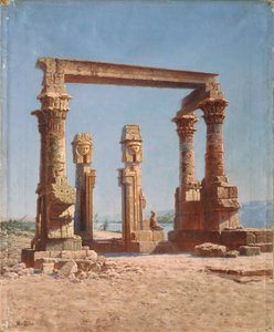 Bir Mısır Tapınağı Harabesi by Vasili Vasilievich Vereshchagin