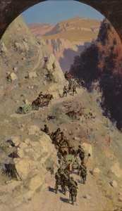 Kafkas dağlarında topçu, 1883 by Vasilij Dmitrievich Polenov