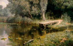 Havza bitki örtüsü ile büyümüş. Vasily Dmitrievich Polenov