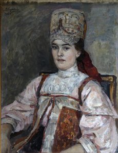 Natalia Fyodorovna Matveyeva'nın portresi, 1908 by Vasilij Ivanovic Surikov