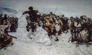 Kalede kar fırtınası by Vasilij Ivanovic Surikov