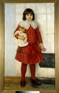 Kızın bebeği var Boyama Vasilli Ivanovich Surikov (Vasily Surikov veya Vasili Surikow) (1848-1916) 1888 Moskova. Tretyakov Galerisi