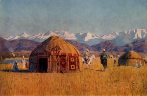 Chu Nehri kıyısındaki Kırgız yourta, 1869-1870, 1965.
