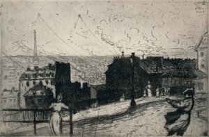 Uçurtma Uçanları, Montmartre, 1915 by Vaughan Trowbridge