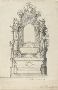 Bir Reliquary Mezarı ile Rokoko Sunağı by Veit Königer