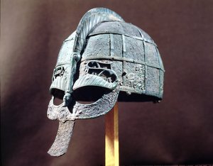 Kask, Vendel Hazinesinden, Uppland, MS 600 dolayları (metal) by Vendel Period