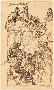 Azizler ile Madonna ve Çocuk by Venetian 17th Century