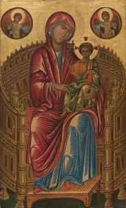 Eğri Tahtta Madonna ve Çocuk, c.1260-1280 (ıhlamur panel üzerine tempera)