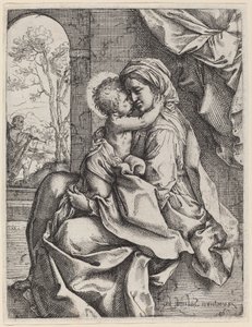 bakire ve çocuk by Ventura Salimbeni after Guido Reni