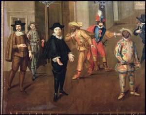 Farces Oynayan İtalyan ve Fransız Komedyenler, 1670 (detay) (ayrıca bkz. 155316) by Verio
