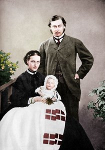 Bebek Prens Albert Victor ile Galler Prensi ve Prensesi, 1864 1910