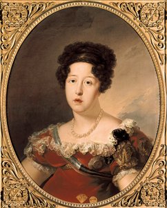 Dona Maria Isabel de Braganza. Portekizli Mary Isabella'nın (veya Bragançalı Mary Isabella'nın) portresi