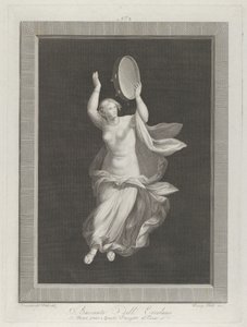 Tef çalan kısmen çıplak bir bacchante, yaklaşık. 1795-1820 by Vicenzo Feoli