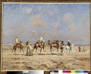 Çölde Karavan Resim Pierre Victor Huguet (1835-1902) Zorunlu söz: Koleksiyon fondasyonu, de Provence, Marsilya