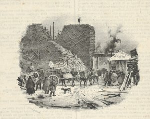 Odun yakma alanı, 19. yüzyıl by Victor Adam