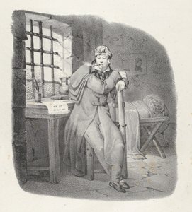 Çatlak. XIII: st. Pelaji! güzel kal! Sainte-Pélagie Hapishanesi, büyüleyici bir konaklama!, 1824.. by Victor Adam