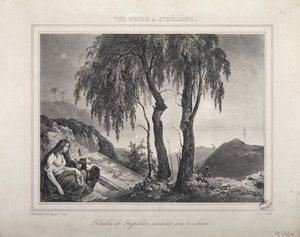 Napolyon'un mezarını ziyaret eden gölgesi, Saint Helena manzarası