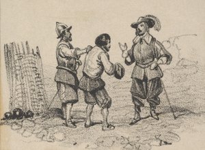 19. yüzyılın ortalarında üç adam tartışıyor. by Victor Adam