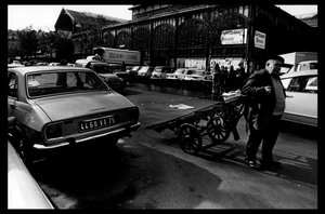 Les halles de Paris, Ağustos 1971 yıkımından hemen önce (s/b fotoğraf)