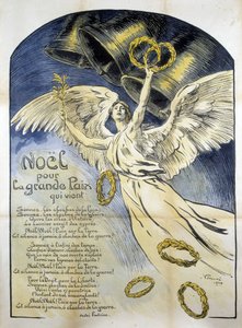 Alegorik Barış figürü - Şiir “" Gelen büyük barış için Noel "” André Fontaine, hasta. tarafından V. Prouvé