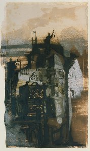 Bir Rönesans Şatosu (kağıt üzerine Hint mürekkebi, guaj ve sepya) by Victor Hugo