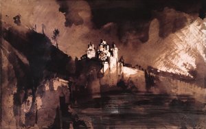 Kale (kalem, mürekkep, kağıt üzerine yıkama ve guaj) by Victor Hugo