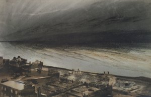 Marine-Terrace, Jersey, 1855 (kağıt üzerine karakalem, kurşun kalem ve guaj boya) by Victor Hugo