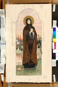 Polotsk Euphrosyne Portresi (Eufrasinnia, Efrasinnia) (1110-1173) (Kiev